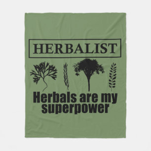 Types of herbals herbalist fleece blanket