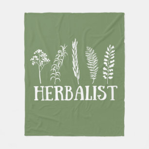 Types of herbals herbalist fleece blanket