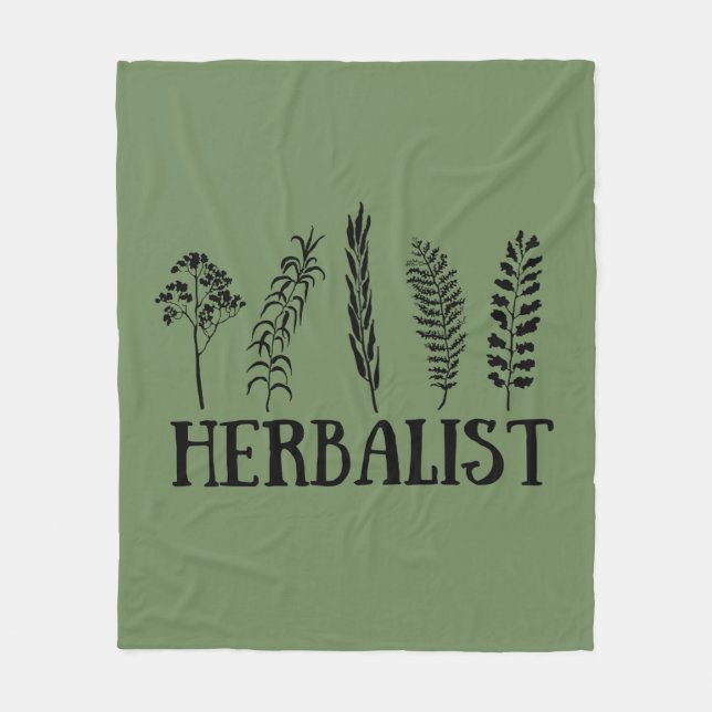 Types of herbals herbalist fleece blanket (Front)