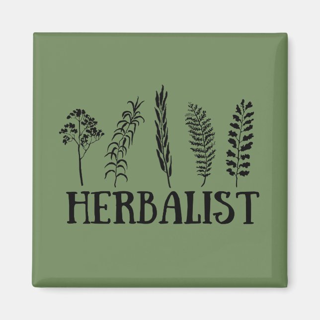 Types of herbals herbalist magnet (Front)