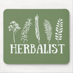 Types of herbals herbalist mouse mat