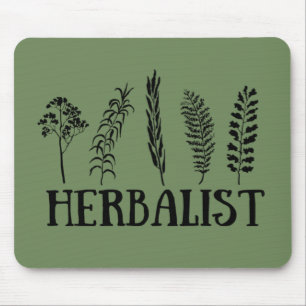 Types of herbals herbalist mouse mat