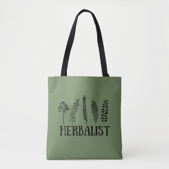 Types of herbals herbalist tote bag (Front)