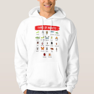Types Of Insects Science Bug s For Kids Insect Hoodie