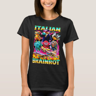 Types Of Italian Brainrot Meme Character Hand Draw T-Shirt