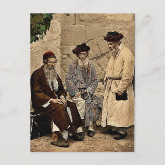 Types of Jews in Jerusalem, Holy Land rare Photoch Postcard