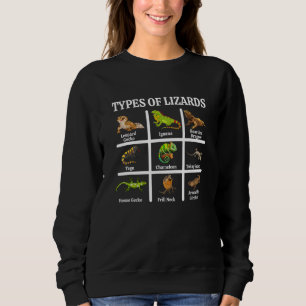 Types Of Lizards Lizard Reptiles Leopard Gecko Her Sweatshirt