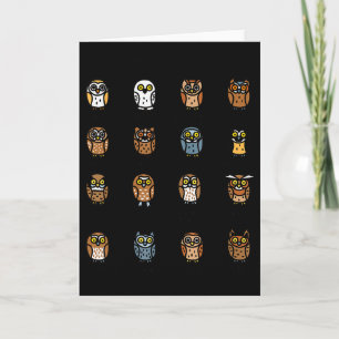 Types Of Owls Collection For Cute Owl Lover  Card