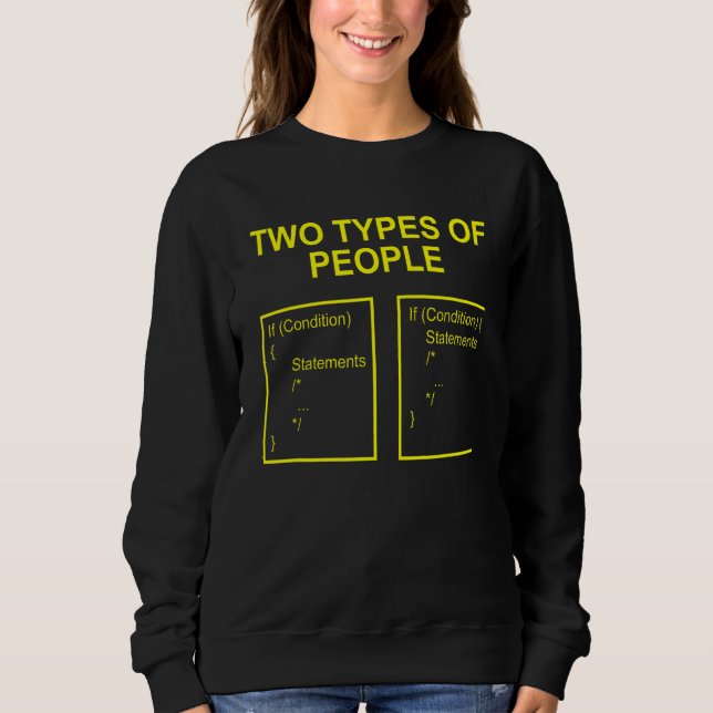 Types Of People Coding Developer Software Programm Sweatshirt (Front)