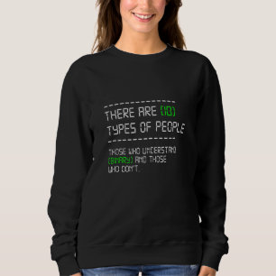 Types Of People Computer Nerd Binary Code Programm Sweatshirt