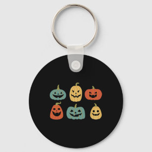 Types Of Pumpkin Jack O Lantern Collection Retro H Key Ring