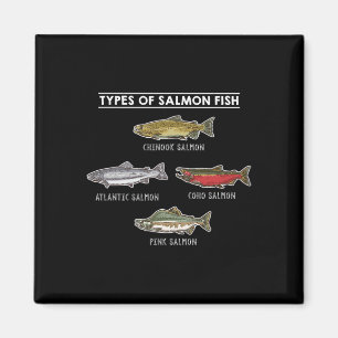 Types Of Salmon Fish For Salmon Fishing Magnet