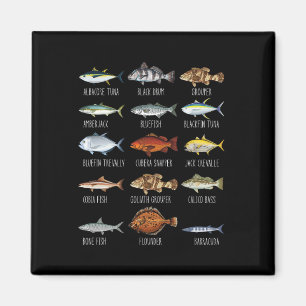 Types Of Saltwater Fish Species Biology Fishing Lo Magnet