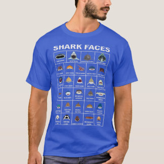 Types Of Shark Faces T-Shirt