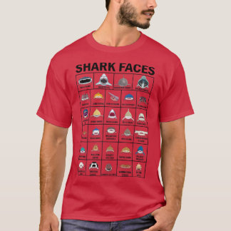 Types Of Shark Faces T-Shirt