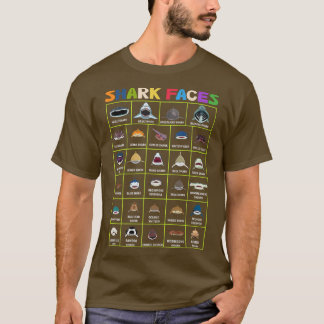 Types Of Shark Faces T-Shirt