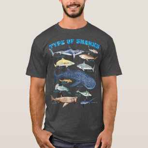 Types Of Sharks Marine Biology T-Shirt