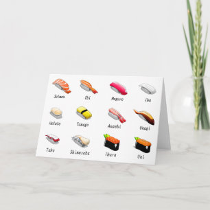 Types Of Sushi Card