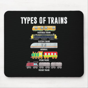 Types Of Trains Shirt Toddler Boy Locomotive Railr Mouse Mat