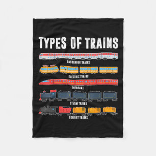 Types Of Trains Shirt Toddler Boy Locomotive Son B Fleece Blanket