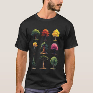 Types Of Trees Earth Day Nature Educational Boys G T-Shirt