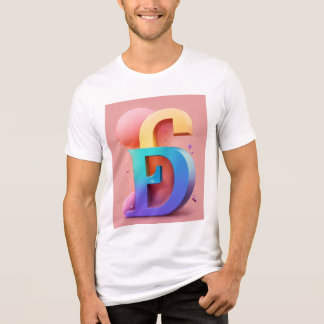 "Typetrio 3D Designer Letter T-Shirt Tri-Blend Shirt