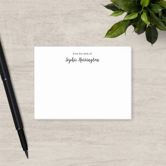 Typewriter and Script Personalised Name Post-it Notes (Creator Uploaded)