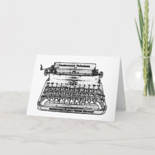 TYPEWRITER art  card