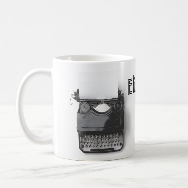 Typewriter Author Blogger  Creative Juice Coffee Mug (Left)