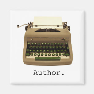 Typewriter & "Author" Magnet