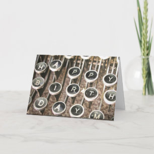 Typewriter Birthday Greeting Card