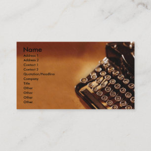 Typewriter Business Card