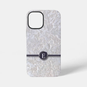 Typewriter Button Monogram with Marbled Background iPhone 12 Mini Case