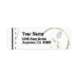 Typewriter Coffestain Custom Label