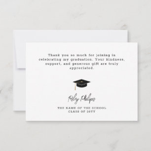Typewriter Font & Signature Graduation Thank You