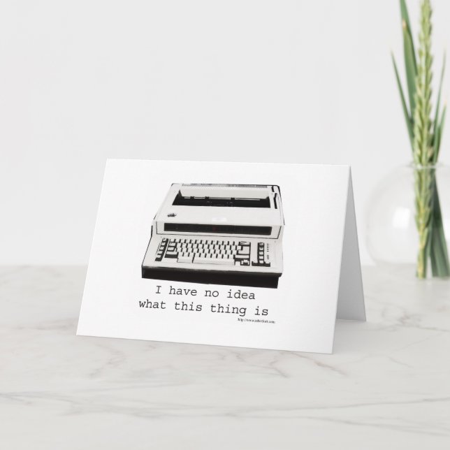 Typewriter Huh? Card (Front)