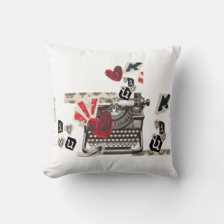 typewriter I love you Cushion
