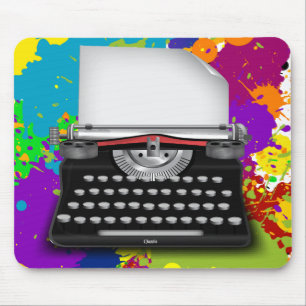 Typewriter Ink Mouse Mat