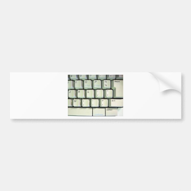 Typewriter Keyboard Bumper Sticker (Front)