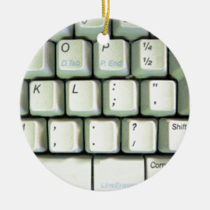 Typewriter Keyboard Ceramic Tree Decoration