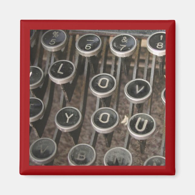Typewriter Keys "I Love You" Magnet (Front)