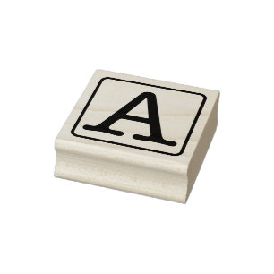 Typewriter Letter A Rubber Stamp