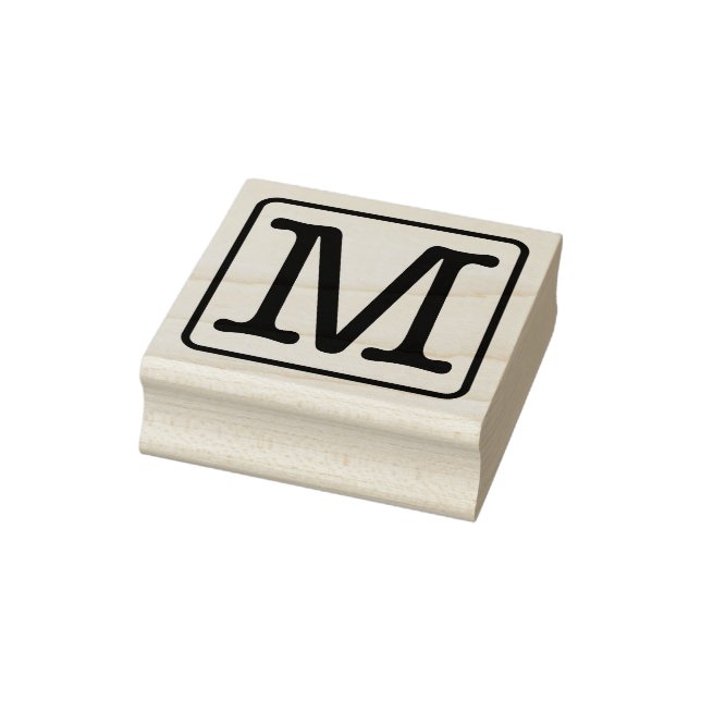 Typewriter Letter M Rubber Stamp (Stamp)
