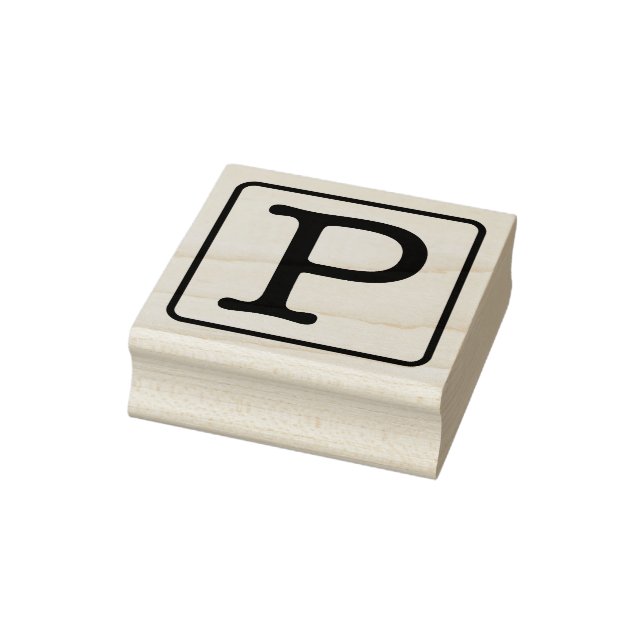 Typewriter Letter P Rubber Stamp (Stamp)