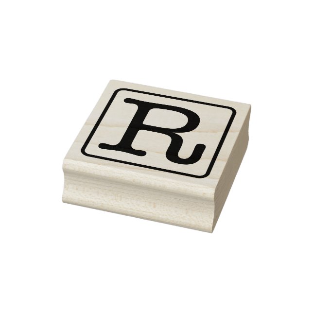 Typewriter Letter R Rubber Stamp (Stamp)
