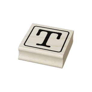 Typewriter Letter T Rubber Stamp