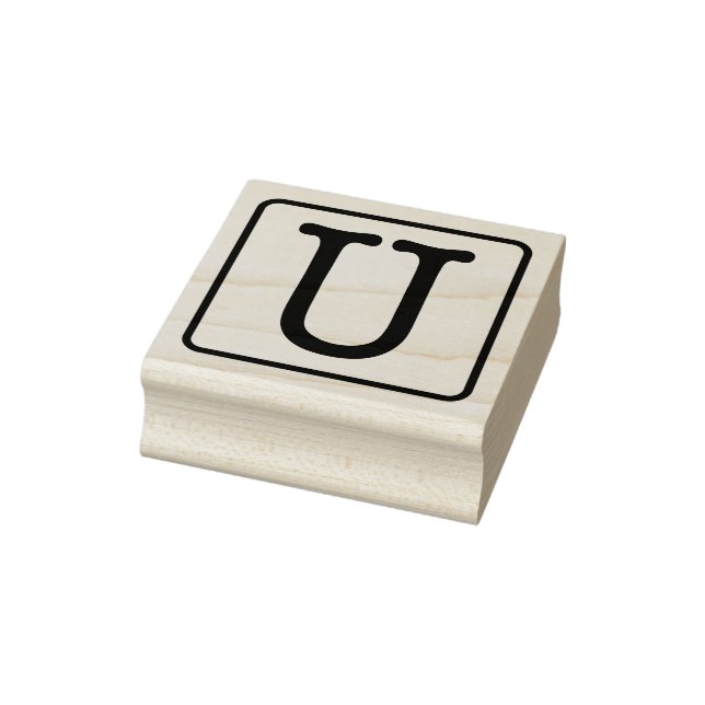 Typewriter Letter U Rubber Stamp (Stamp)