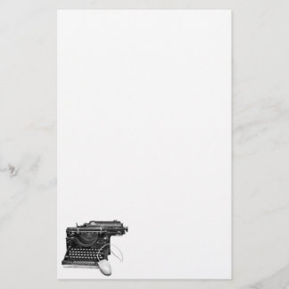 Typewriter mouse stationery