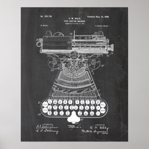 Typewriter Patent Poster
