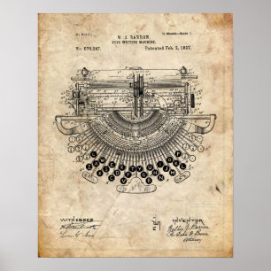 Typewriter Patent Poster